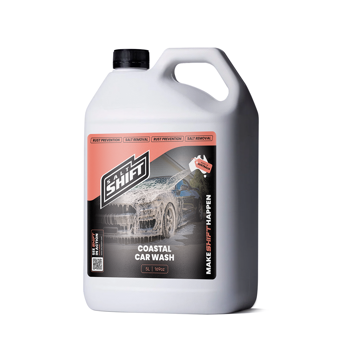 Coastal Car Wash bottle with branding on a white background