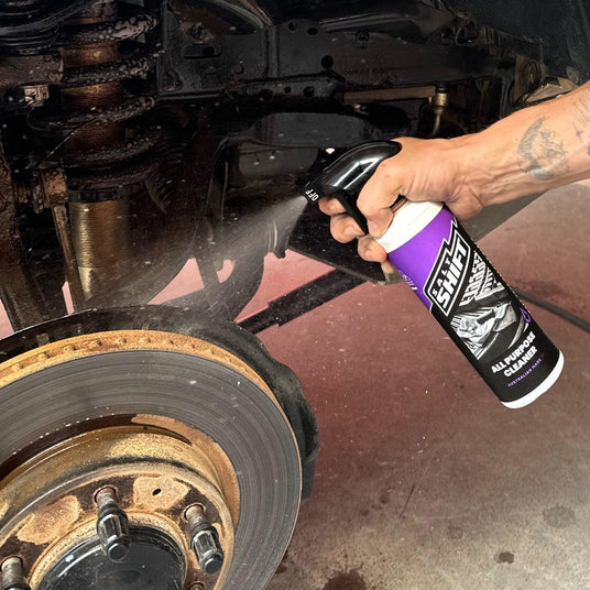 Man spraying salt shift all purpose cleaner