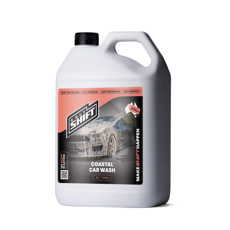 Coastal Car Wash bottle with branding on a white background