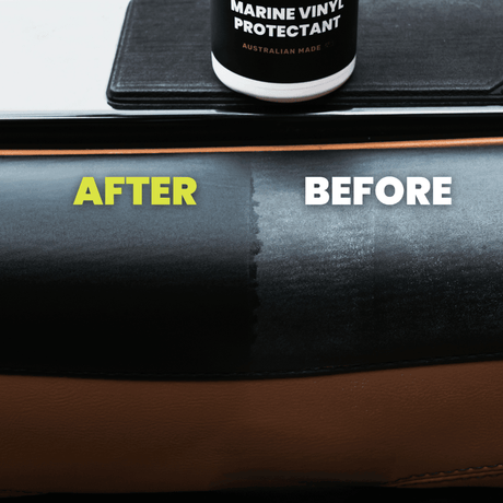 Before and after using salt shift matine vinyl protectant 